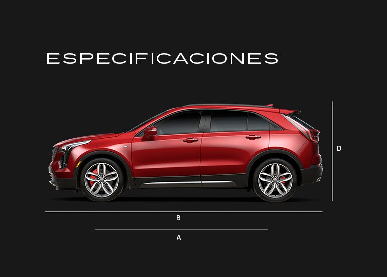Especificaciones exteriores de Cadillac XT4 2022, SUV compacta